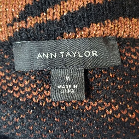 Ann Taylor Black & Brown Wool Blend Dress - Picture 3 of 10